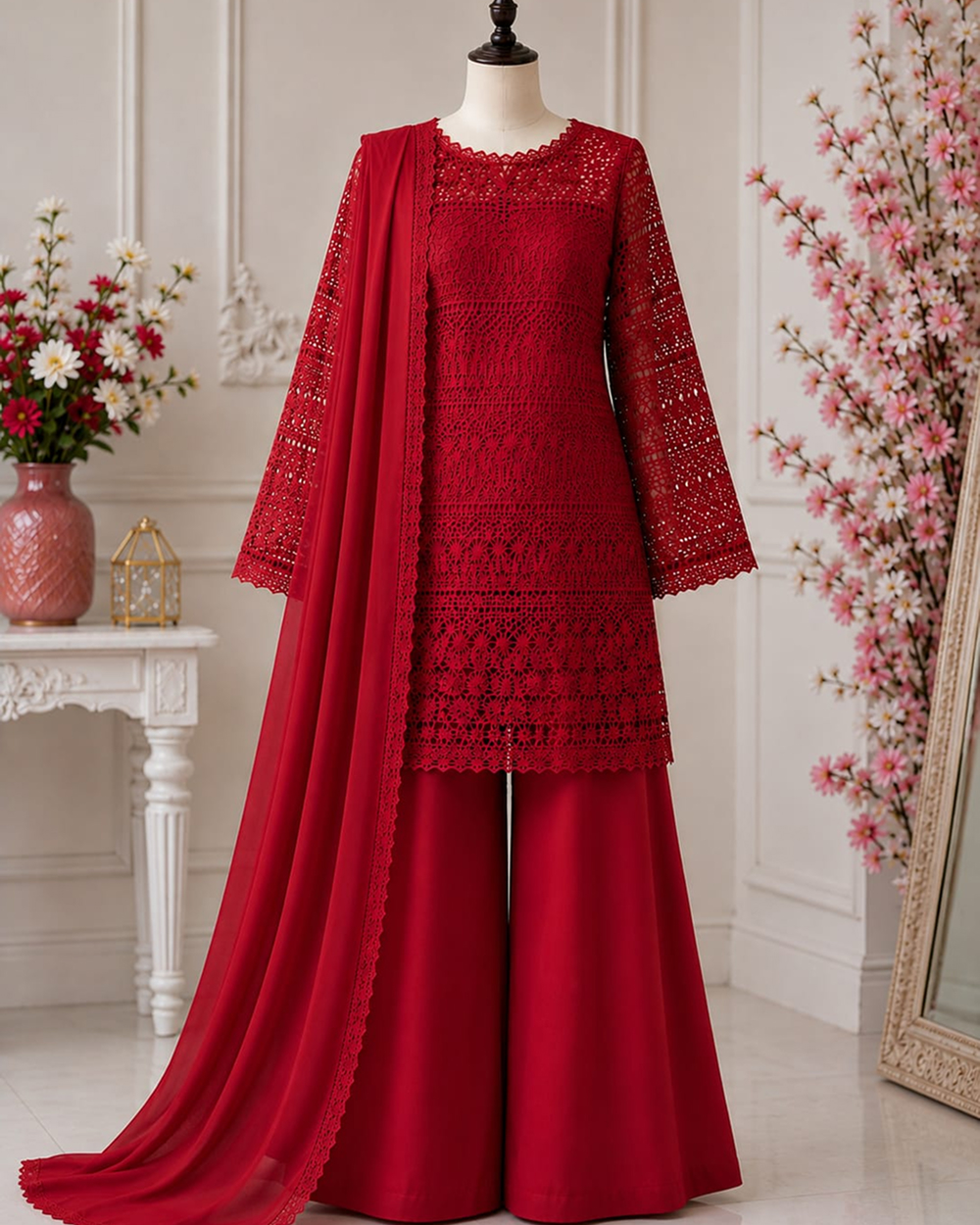 3 PC kharoshia shrt 9999 PKR 3 Piece Kharoshia Shirt - Image 1
