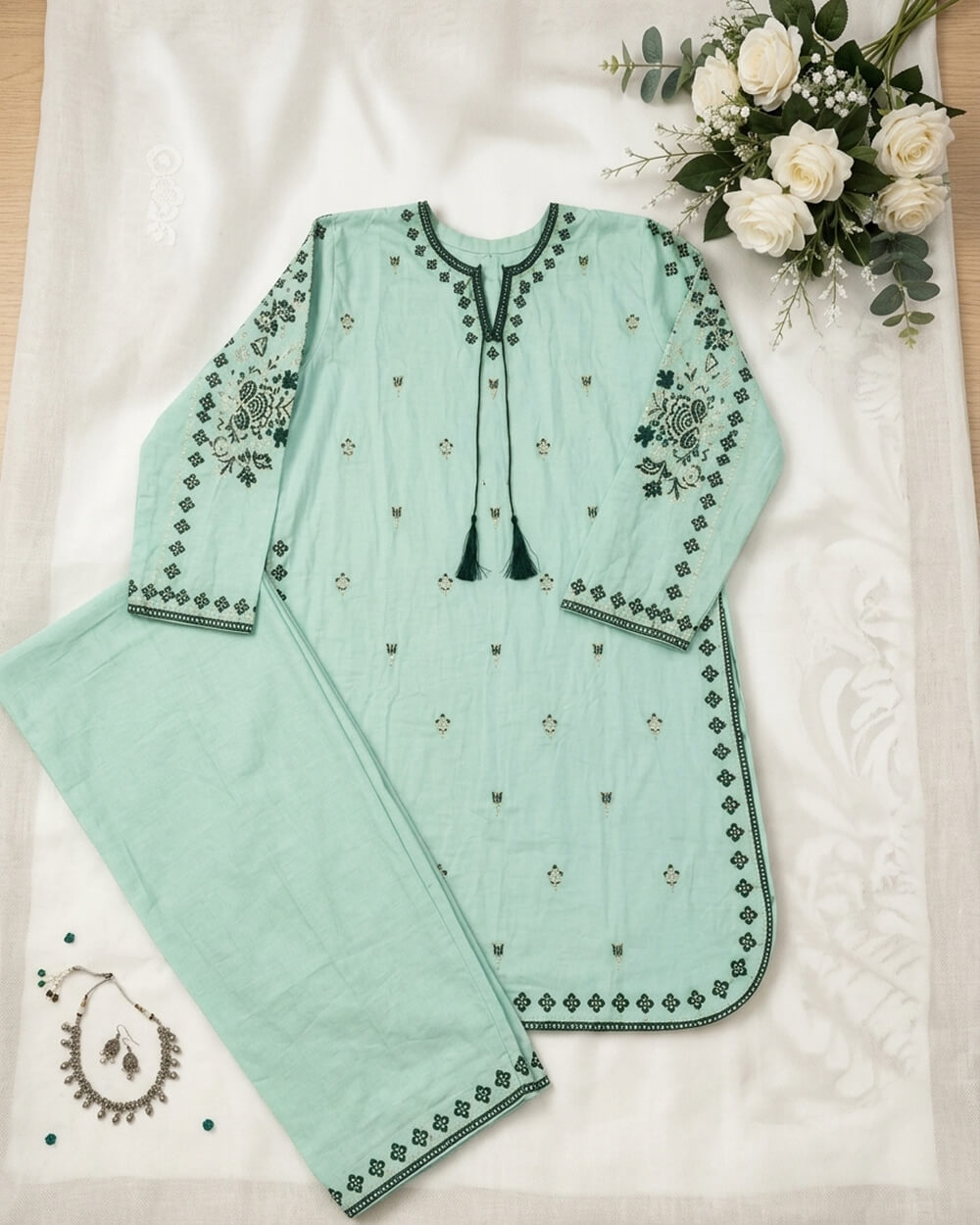 3PC Lawn-Embroidered (3) 3PC Lawn-Embroidered - Image 1