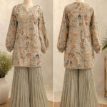 Beautiful 3-piece embroidered party wear