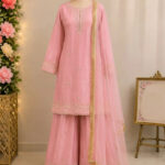 Embroidered 3-piece silk suit