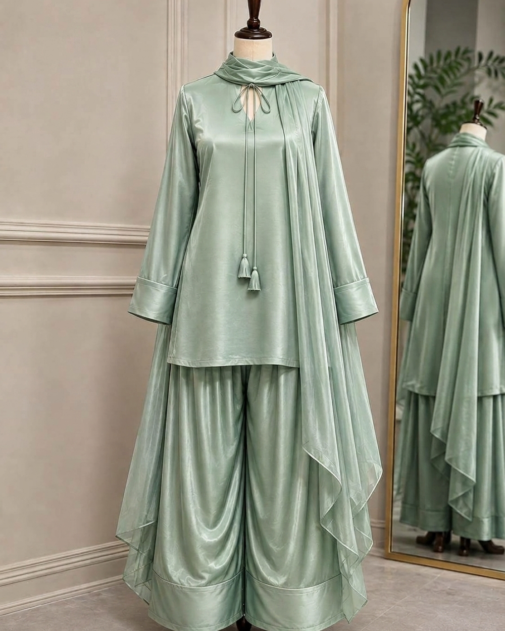 in different clr simple rasgmi 3PC 5999 PKR Simple Silk 3-Piece Suit - Image 1