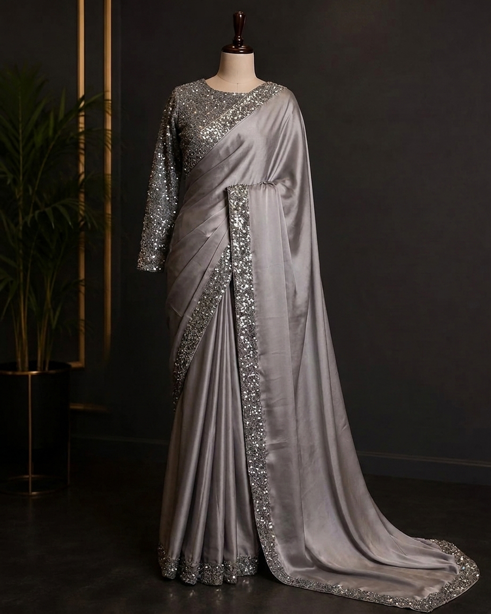 silk sari 5999 Simple Silk Saree - Image 1