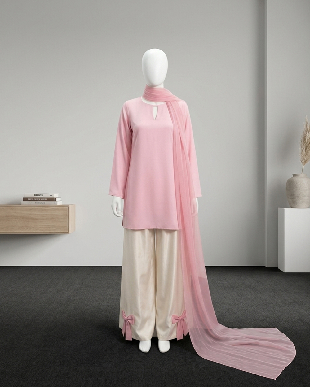 simple rasgmi (3PC) 5999 PKR Simple Silk 3-Piece Suit - Image 1
