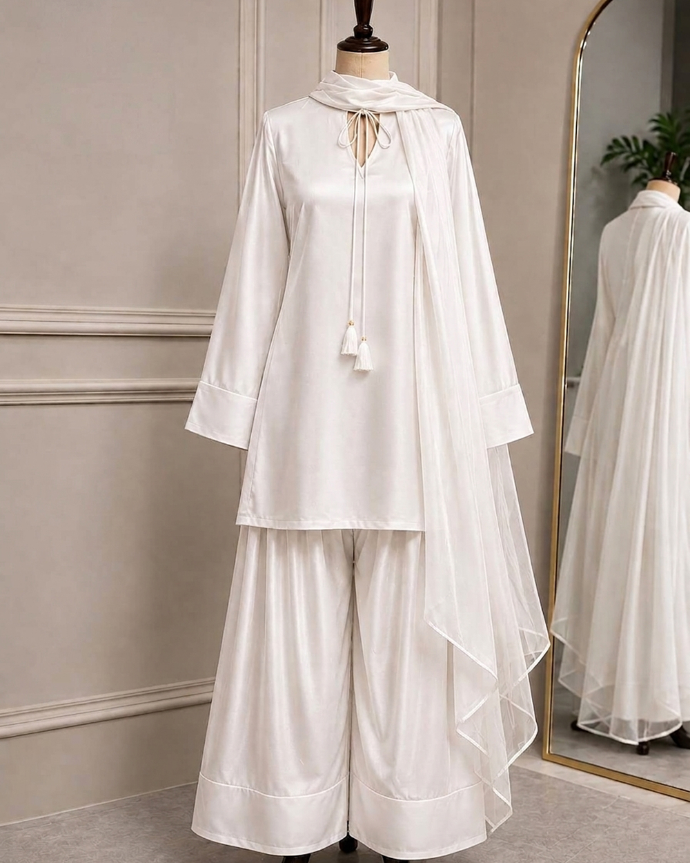 simple rasgmi 3PC 5999 PKR in different colors availeble Simple Silk 3-Piece Suit - Image 1