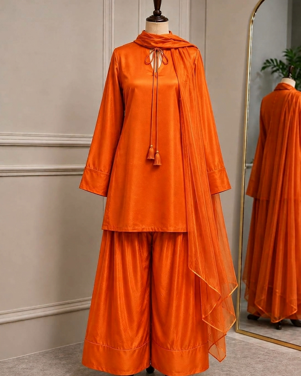 simple rasgmi 3PC 5999 PKR Simple Silk 3-Piece Suit - Image 1