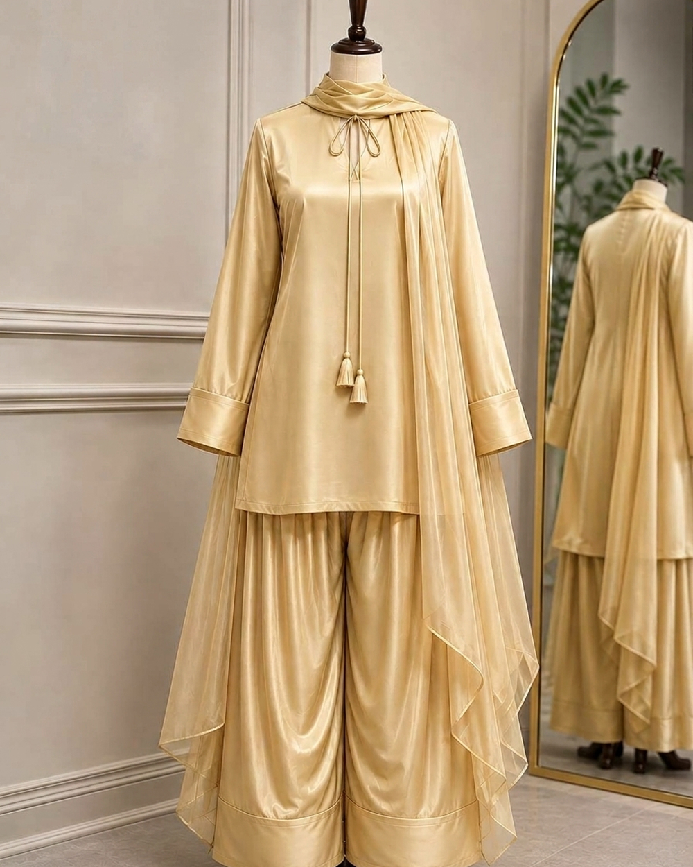 simple rasgmi 3PC 5999PKR Simple Silk 3-Piece Suit - Image 1