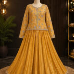Velvet 2-Piece Lehenga Kurti